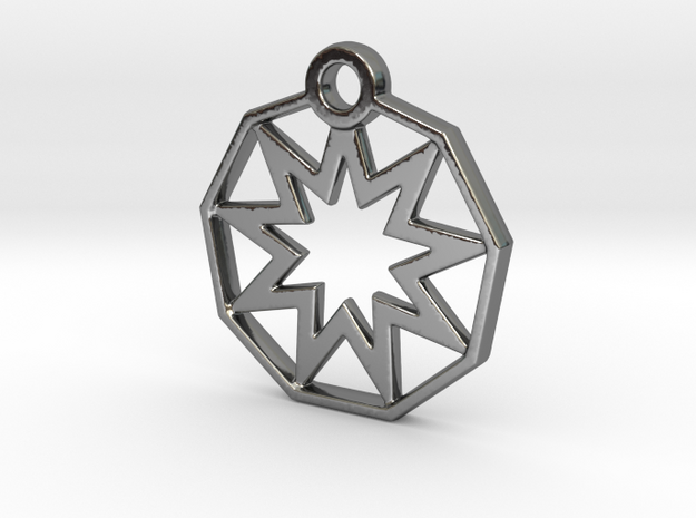 STAR9 in Fine Detail Polished Silver
