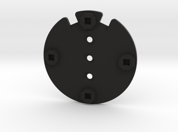 One Button Base in Black Natural Versatile Plastic