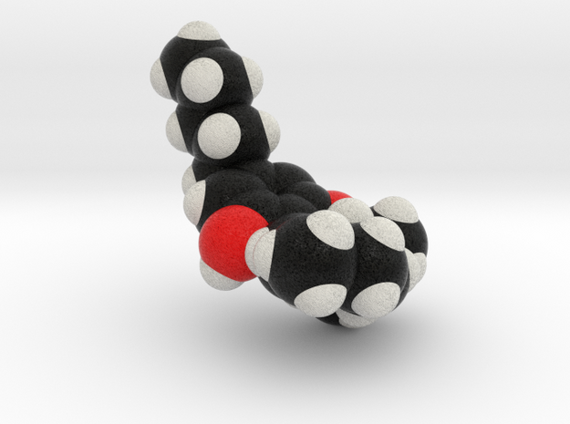 THC Molecule Model, Spacefill style in Full Color Sandstone