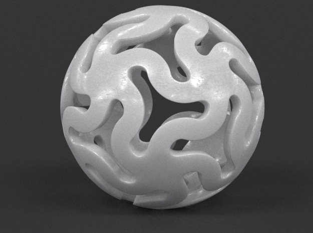 Star Ball Classic in White Processed Versatile Plastic