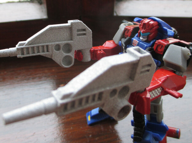 CW 'GROOVE' Guns (Twin) inspired by G1 Override in White Processed Versatile Plastic