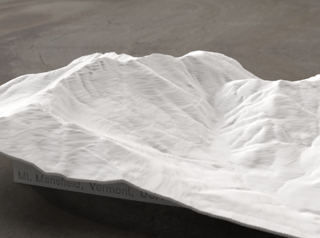 8'' Mt. Mansfield, Vermont, USA, WSF in White Natural Versatile Plastic
