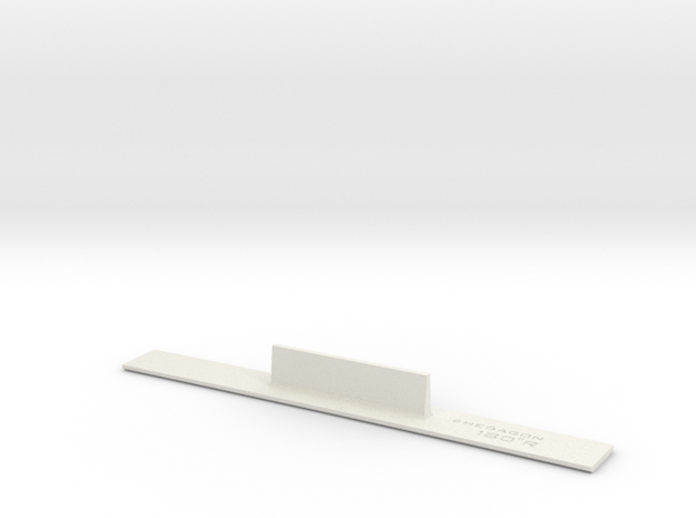 ME83-180R Curve Template HO Scale in White Natural Versatile Plastic