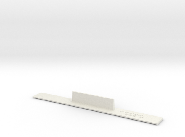 ME83-200R Curve Template HO Scale in White Natural Versatile Plastic