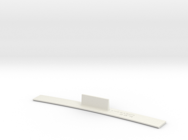 ME83-28R Curve Template HO Scale in White Natural Versatile Plastic
