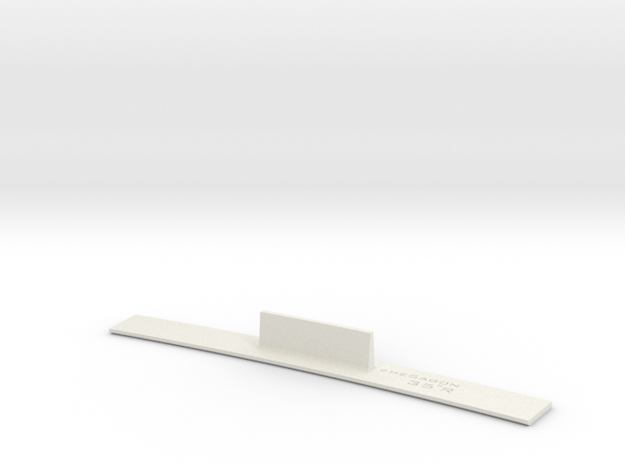 ME83-35R Curve Template HO Scale in White Natural Versatile Plastic