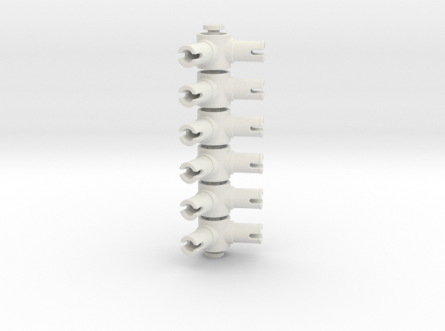 Pin Connector #5 in White Natural Versatile Plastic