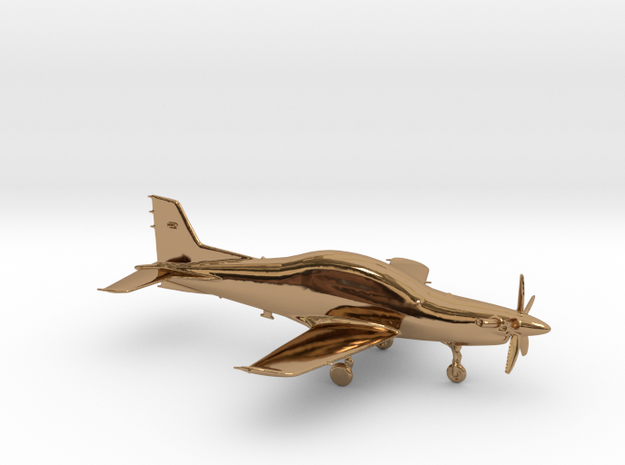 Pilatus PC-21 Turboprop gold & precious materials in Polished Brass