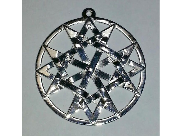 Unicursal Maltese Cross/The Quantum Communicator in Polished Silver