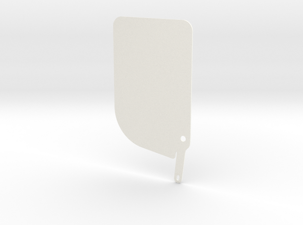 Right Side Piece in White Processed Versatile Plastic