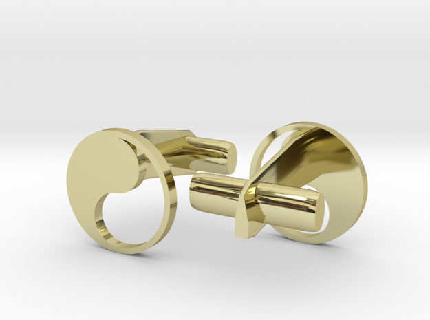 Yin Yang Hollow Cufflinks in 18k Gold