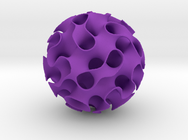 Implicit surface ornament in Purple Processed Versatile Plastic