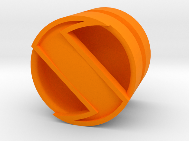 SPINNER_1814CS_LEFT - LEGO-compatible Custom Rims in Orange Processed Versatile Plastic