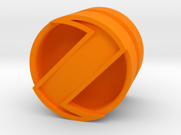 SPINNER_1814CS_RIGHT - LEGO-compatible Custom Rims in Orange Processed Versatile Plastic