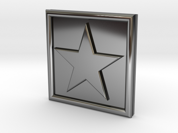 S-1-STAR in Fine Detail Polished Silver