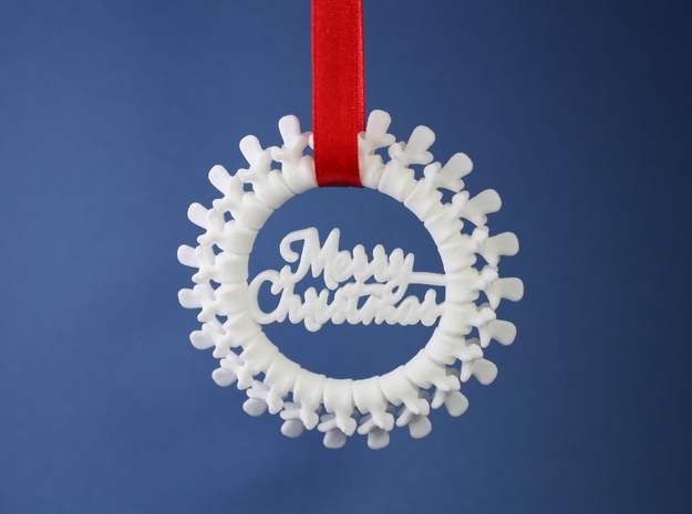 Spine Ornament in White Processed Versatile Plastic