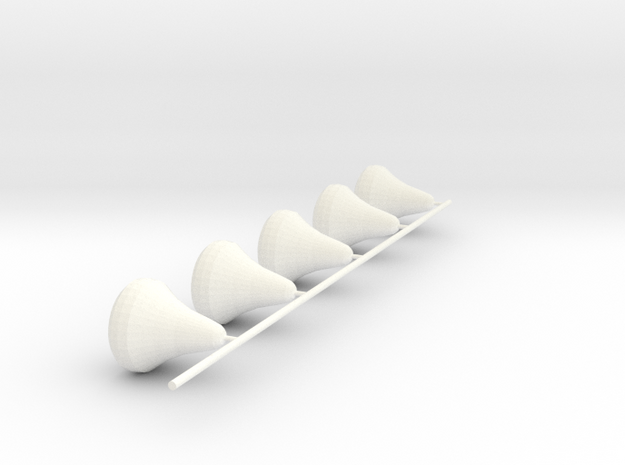 Senet White Pieces Only in White Processed Versatile Plastic
