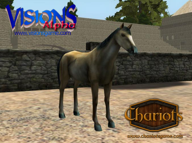 Horse Buckskin in Full Color Sandstone
