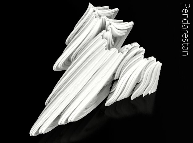 Rhamwave (4 in) in White Processed Versatile Plastic