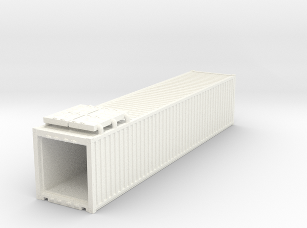 40' Container.N Scale (1:160) in White Processed Versatile Plastic