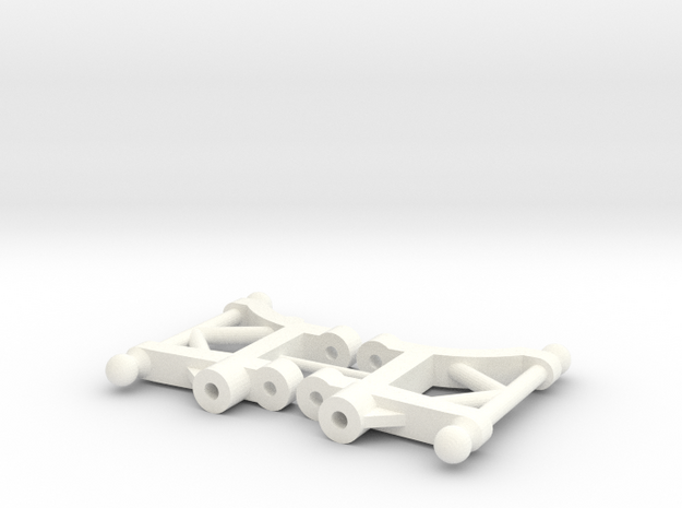 Atomic AMZ 2wd Rear lower arms in White Processed Versatile Plastic