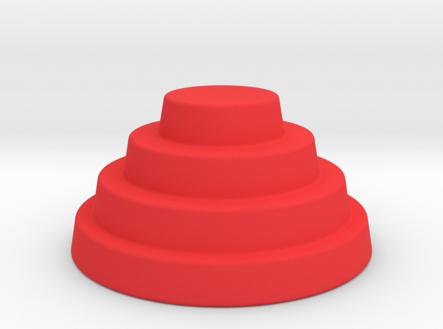 Devo Hat biggest size coloured 150mm in Red Processed Versatile Plastic