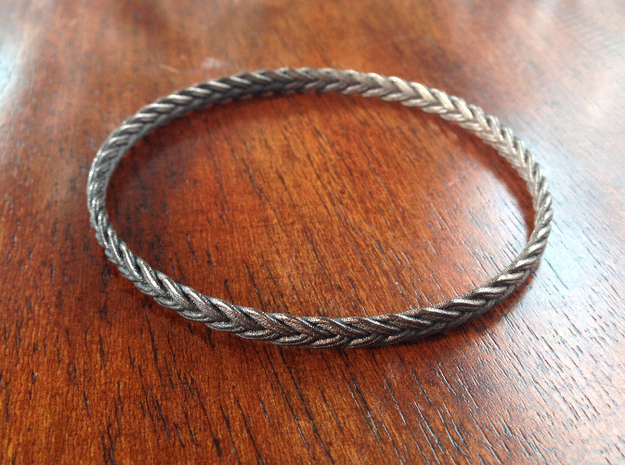 Turk's head bracelet in Polished Bronze Steel