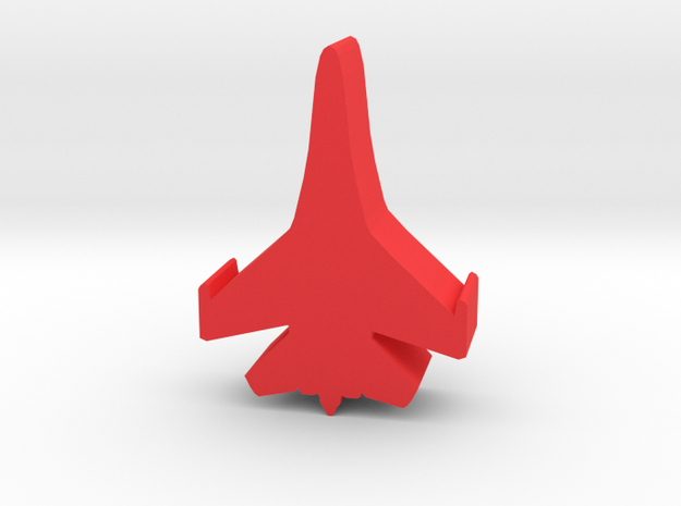 Game Piece, Red Force, Flanker Fighter in Red Processed Versatile Plastic