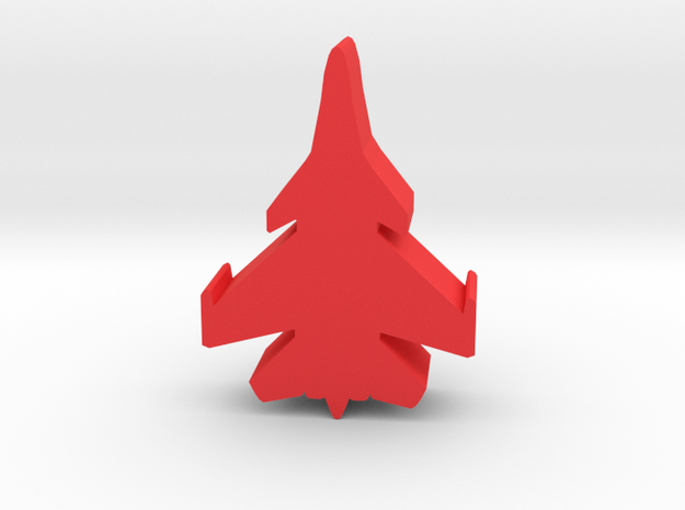 Game Piece, Red Force Super Flanker Fighter in Red Processed Versatile Plastic