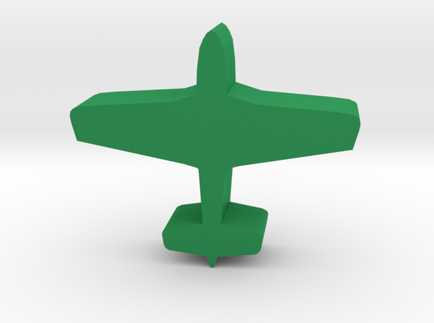 Game Piece, WW2 Mustang Fighter in Green Processed Versatile Plastic
