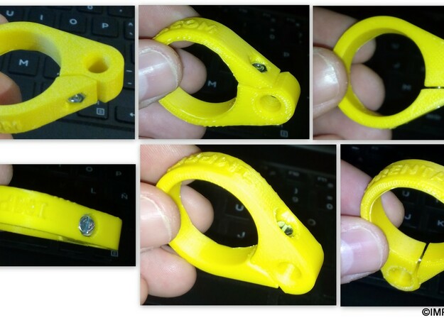 IMPRENTA3D GUIA CABO ESCOTA BOTAVARA in Yellow Processed Versatile Plastic