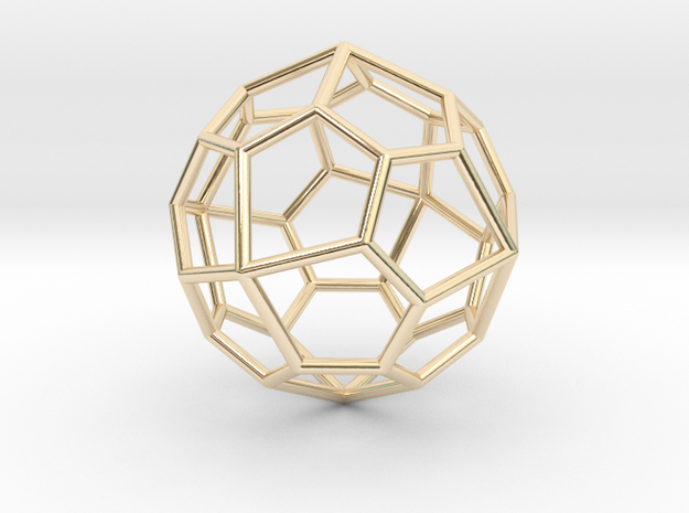 0322 Pentagonal Icositetrahedron E (a=1cm) #001 in 14K Yellow Gold