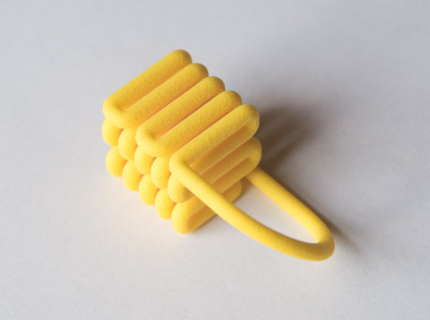 tube RING in Yellow Processed Versatile Plastic: 8.5 / 58