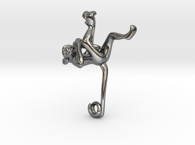3D-Monkeys 114 in Fine Detail Polished Silver
