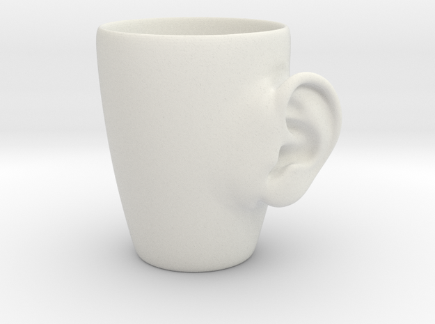 Coffee mug #3 - Real ear in White Natural Versatile Plastic
