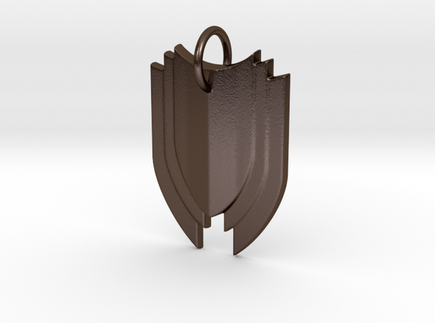 Shield in Polished Bronze Steel