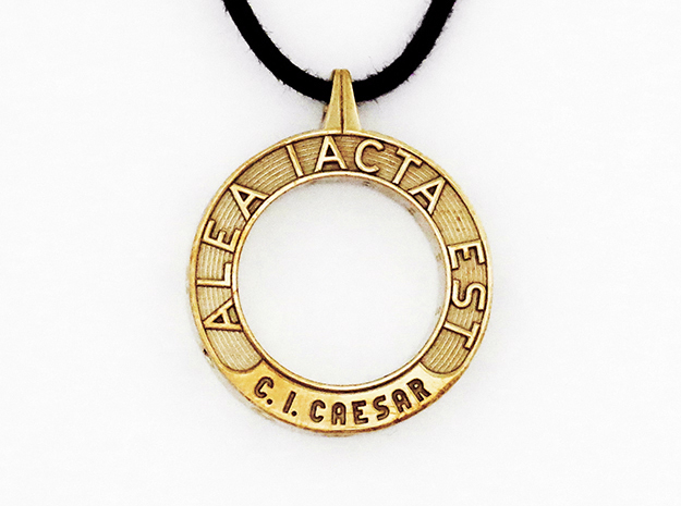 Alea Iacta Est in Polished Brass