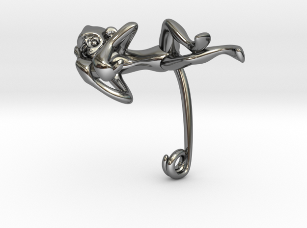 3D-Monkeys 304 in Fine Detail Polished Silver
