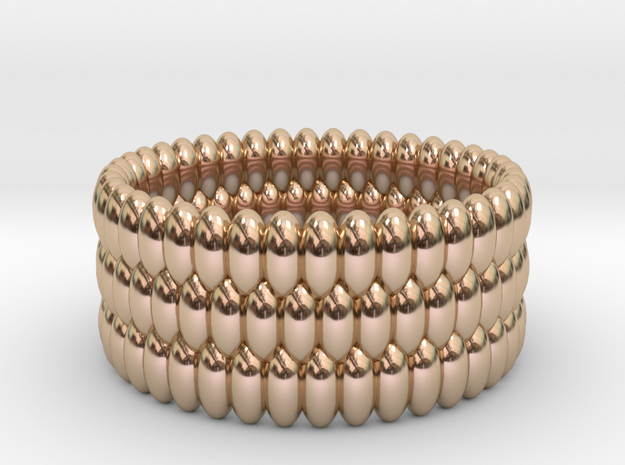 V5 - Ring in 14k Rose Gold Plated Brass