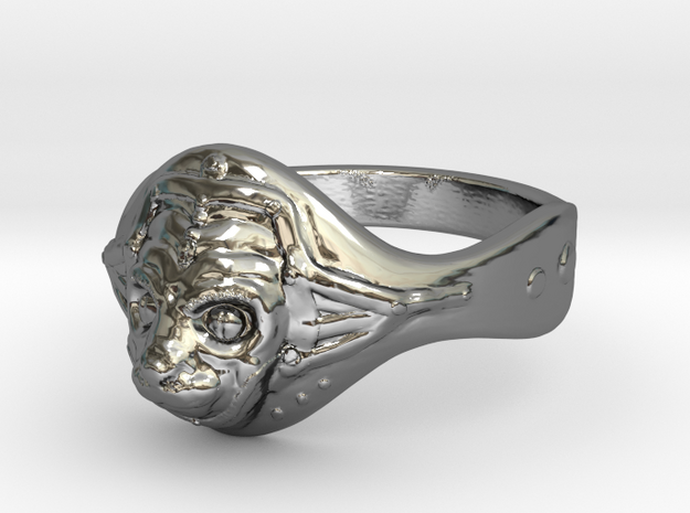 Hanuman ring(Japan 10,USA 5.5,Britain K)  in Fine Detail Polished Silver