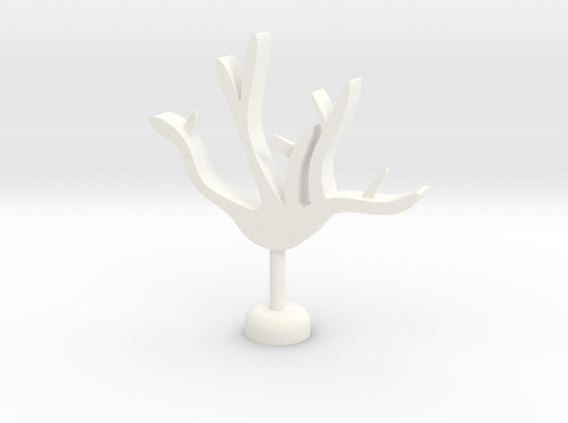 Branch Cup Hanger in White Processed Versatile Plastic