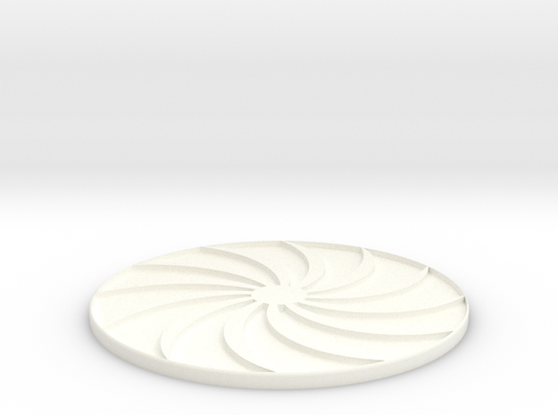 Sun Art Coasters in White Processed Versatile Plastic