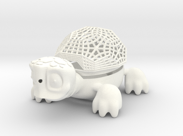 Soap Dish - Turtle in White Processed Versatile Plastic