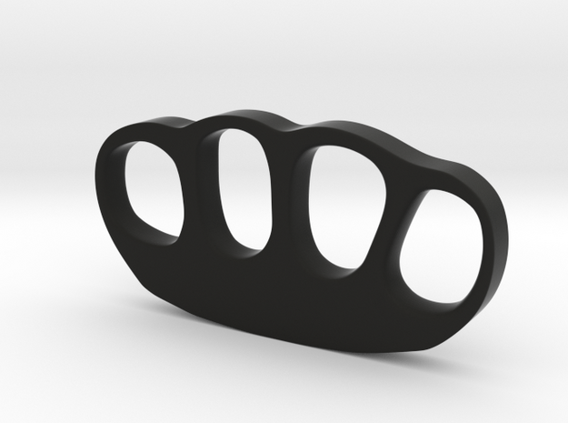 Knuckle Duster Ornament Paper Weight - With Custom in Black Natural Versatile Plastic
