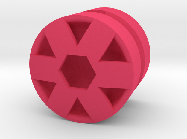 HEX_1814RS - LEGO-Compatible Custom Rims in Pink Processed Versatile Plastic