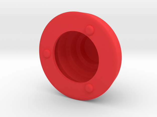 DRAW object - terraced dome hollow in Red Processed Versatile Plastic