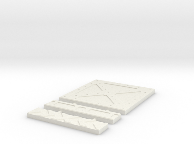 SciFi Tile 10 - Cross Plate in White Natural Versatile Plastic