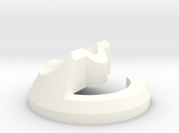 Right Filament Guide - Threaded in White Processed Versatile Plastic