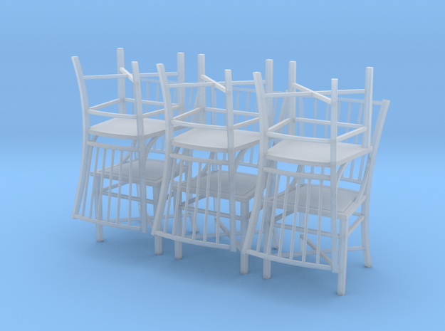 1:48 French Country Chair Set in Tan Fine Detail Plastic