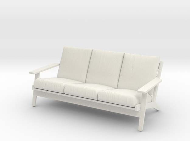 1:24 Wegner Sofa in White Natural Versatile Plastic